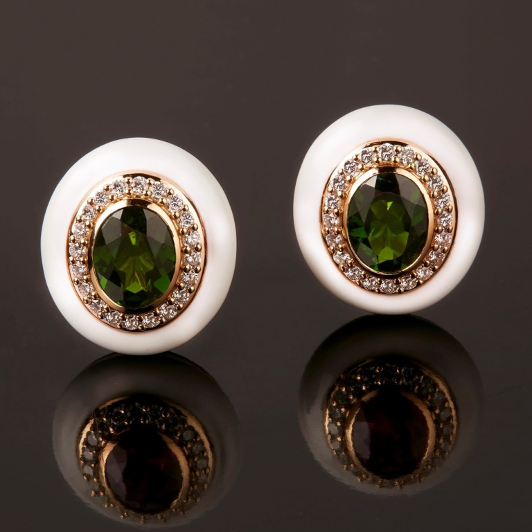 Allegria, Coloured gem and diamond earrings